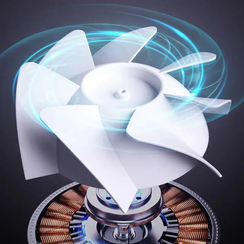 Compact Desktop Fan with 100-Speed Control, LED Display, USB Rechargeable & Wall Mount Option for Office, Bedroom