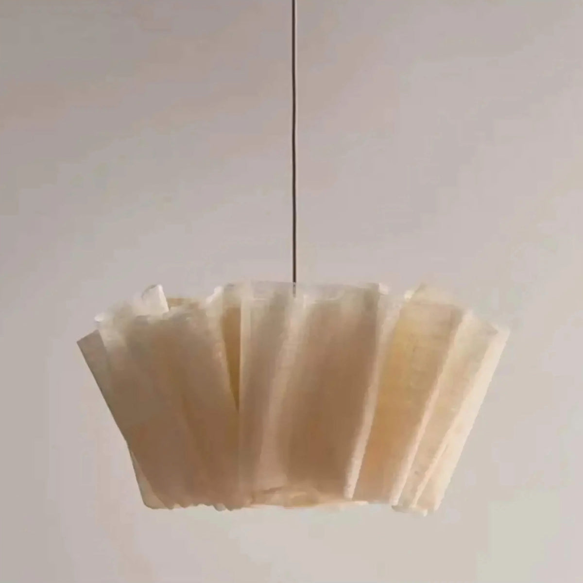Woven Fabric Pendant Light with Iron Frame for Dining Room & Bedroom – Soft Ambient Overhead Lighting Fixture for 110–160 sq ft Spaces – Min