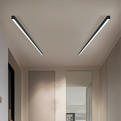 Dimmable LED Flush Mount Light Bar – Aluminum Low-Profile Strip Ceiling Fixture for Kitchen, Hallway, Bedroom – Remote Adjustable Color Temp