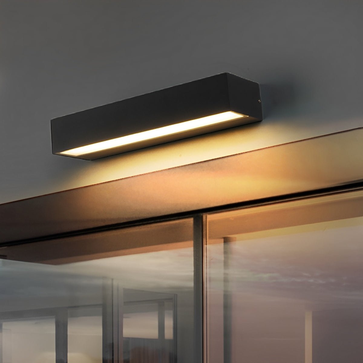 LED Exterior Sconce Fixture 8-32 Inch Hardwired IP65 Waterproof Black Aluminum for Porch Patio Garage Courtyard Stairway Hallway
