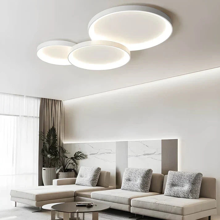 Modern LED Ceiling Light Fixture – Sleek Metal & Acrylic Design for Dining Room, Kitchen & Bar – Contemporary Flush Mount Lighting 20 in