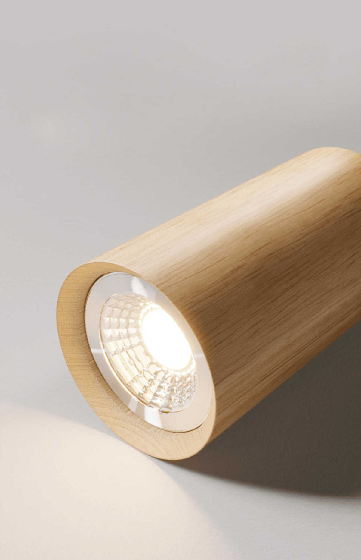 Wooden Track Light with Adjustable Spotlights for Kitchen, Dining Room & Bedroom – 47 in Natural Wood Ceiling Fixture – 1 to 5 Heads