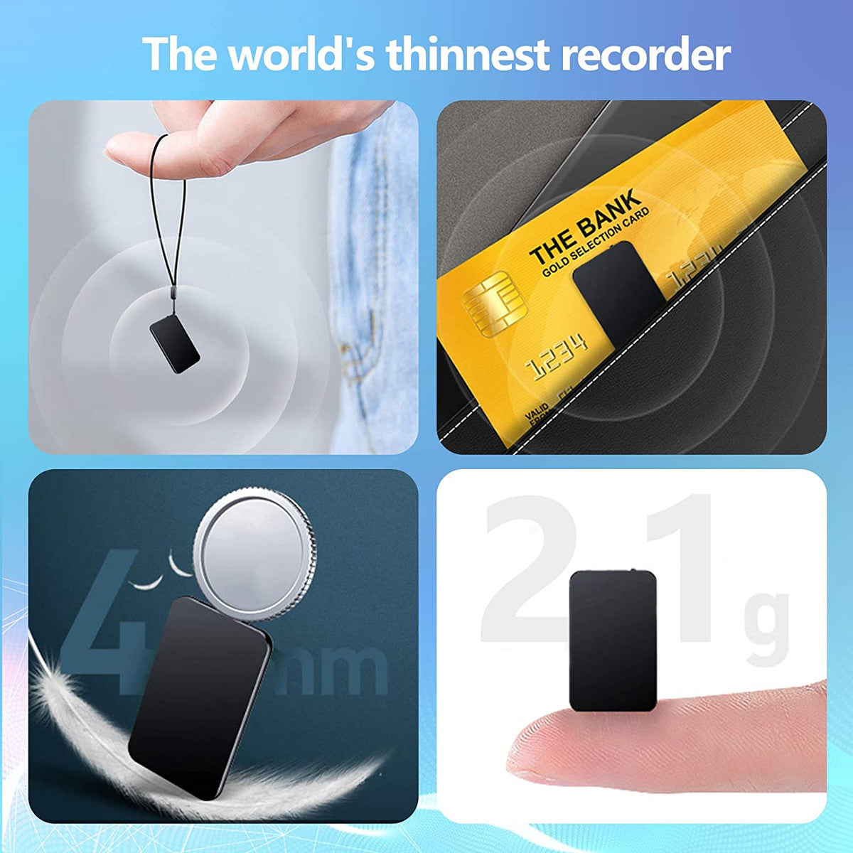 Compact Digital Recorder with Voice Activation – Portable Audio for Meetings, Interviews, Lectures