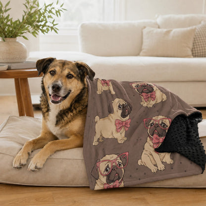 Ortekor Layered Minky Pet Comfort Blanket for Dog Beds, Quiet Corners & Noisy Moments
