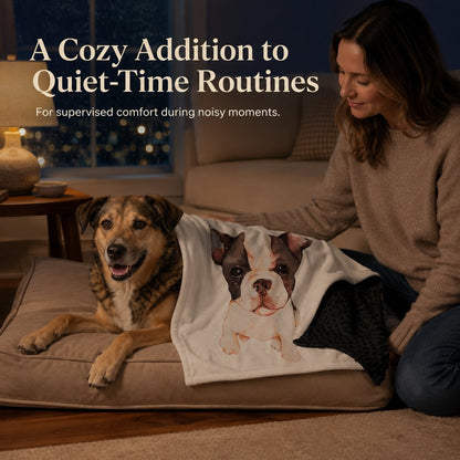 Ortekor Layered Minky Pet Comfort Blanket for Dog Beds, Quiet Corners & Noisy Moments