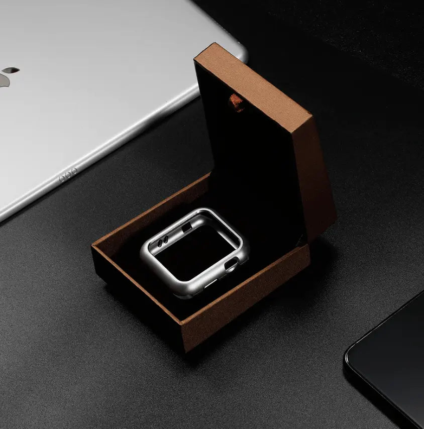 Reinforced Steel Watch Case with Tempered Glass Shield for Apple Watch Series 6/5/4 – 40mm & 44mm Protection