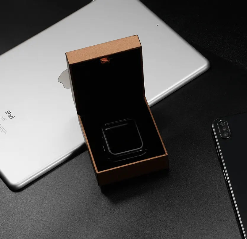 Armored Tempered Glass Watch Shield with Metal-Look Bumper Cover for Apple Watch 38mm-44mm Series 1-6