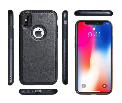 Vintage Leather iPhone Case | Precise Fit Shell for iPhone 6-XR with Raised Edges & Camera Protection | Grip-Enhanced Phone Cover