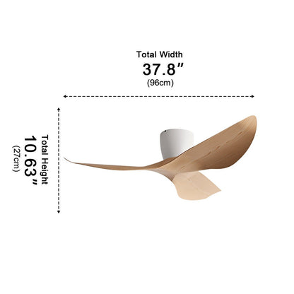 DC Motor Reversible Ceiling Fan 38 Inch 6 Variable Speeds Remote Quiet ABS Blade Room Circulator Year-Round Home Cooling Bedroom Dining Spac