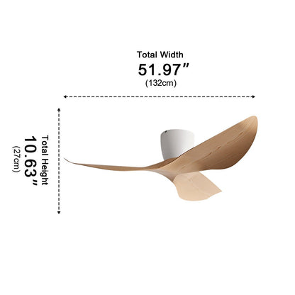 DC Motor Reversible Ceiling Fan 38 Inch 6 Variable Speeds Remote Quiet ABS Blade Room Circulator Year-Round Home Cooling Bedroom Dining Spac