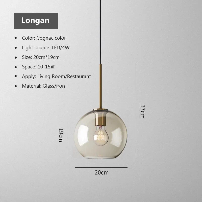 Glass Pendant Light Fixture Hanging Ceiling Lamp 8 Inch Amber Shade Metallic Accent Contemporary Kitchen Island Dining Area Bedroom