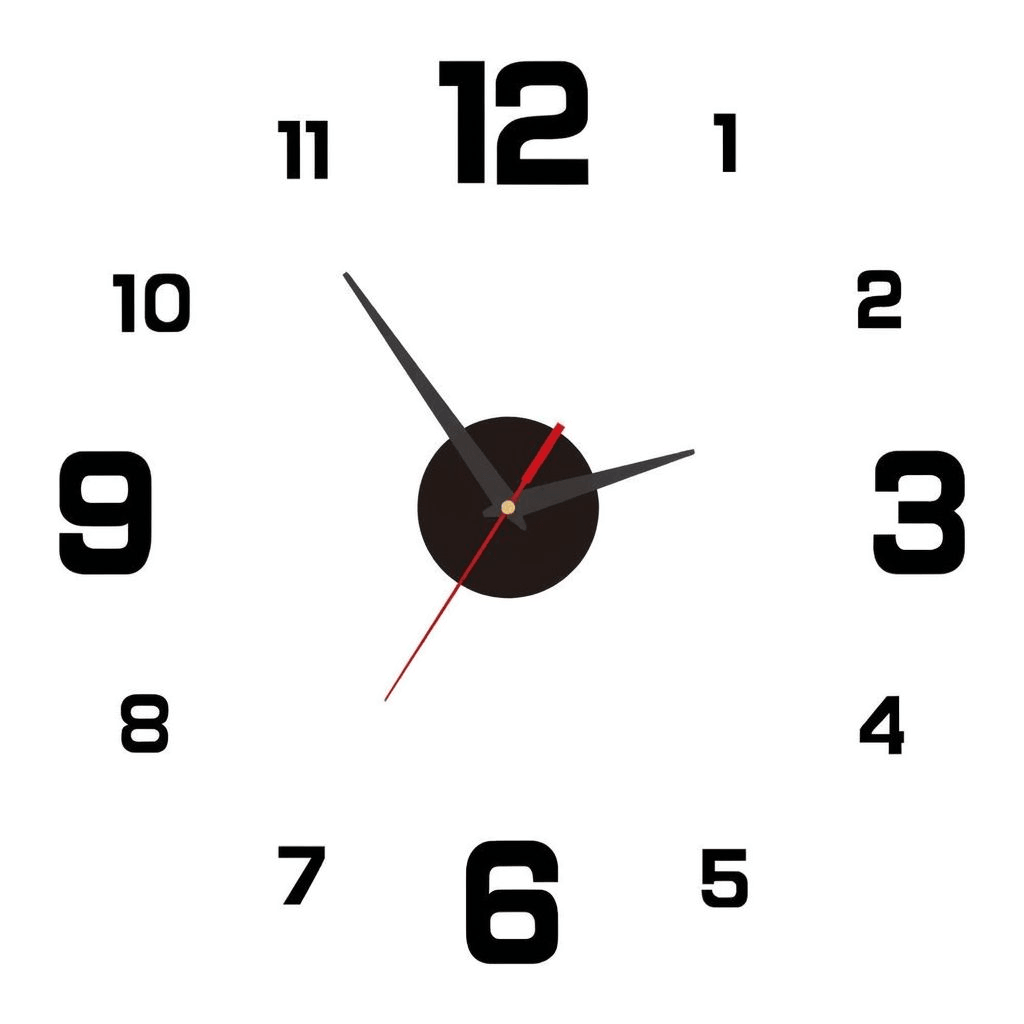 Modern 3D Frameless Wall Clock with Luminous Numbers – DIY Silent Movement, Customizable Layout for Living Room, Bedroom & Office Decor