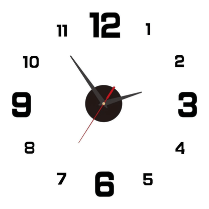 Modern 3D Frameless Wall Clock with Luminous Numbers – DIY Silent Movement, Customizable Layout for Living Room, Bedroom & Office Decor