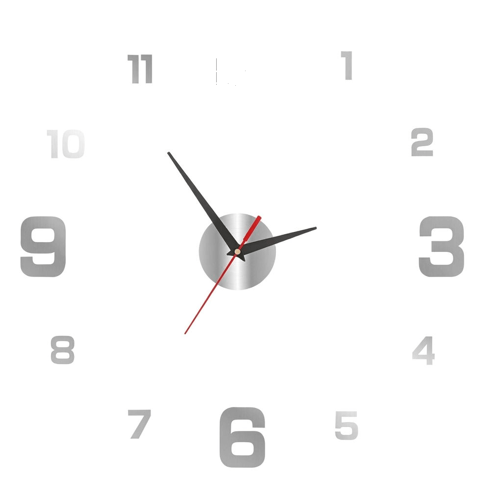Modern 3D Frameless Wall Clock with Luminous Numbers – DIY Silent Movement, Customizable Layout for Living Room, Bedroom & Office Decor
