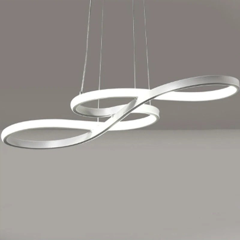 Circular Aluminum Ceiling Fixture Dimmable LED 30 in Ring Hanging Light for Dining Table Kitchen Island Modern Overhead Chandelier with Remo