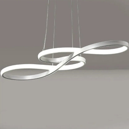 Circular Aluminum Ceiling Fixture Dimmable LED 30 in Ring Hanging Light for Dining Table Kitchen Island Modern Overhead Chandelier with Remo