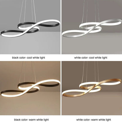 Circular Aluminum Ceiling Fixture Dimmable LED 30 in Ring Hanging Light for Dining Table Kitchen Island Modern Overhead Chandelier with Remo