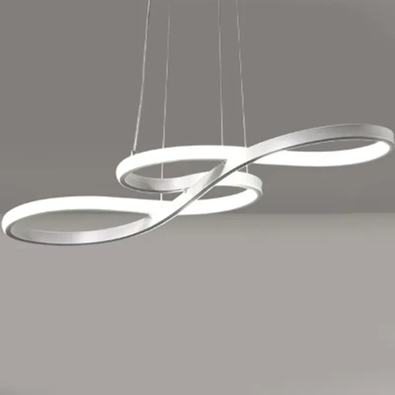 Circular Aluminum Ceiling Fixture Dimmable LED 30 in Ring Hanging Light for Dining Table Kitchen Island Modern Overhead Chandelier with Remo