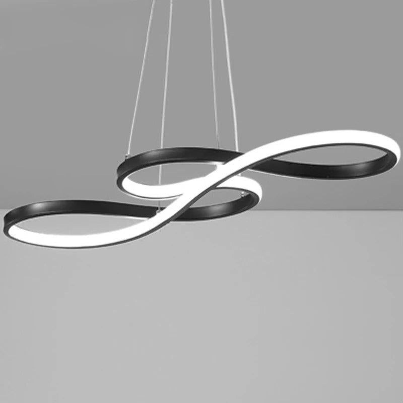 Circular Aluminum Ceiling Fixture Dimmable LED 30 in Ring Hanging Light for Dining Table Kitchen Island Modern Overhead Chandelier with Remo
