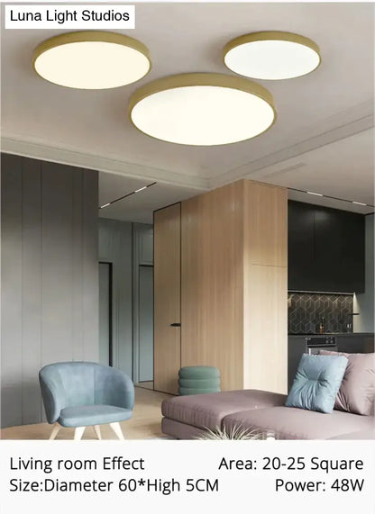 Dimmable LED Ceiling Light Fixture with Remote Control – Modern Flush Mount Design for Bedroom, Living Room & Kitchen