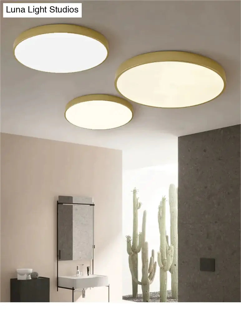 Dimmable LED Ceiling Light Fixture with Remote Control – Modern Flush Mount Design for Bedroom, Living Room & Kitchen