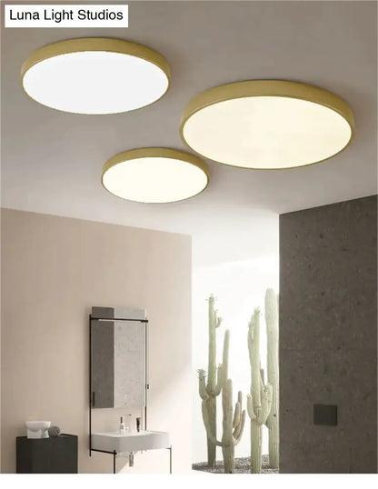 Dimmable LED Ceiling Light Fixture with Remote Control – Modern Flush Mount Design for Bedroom, Living Room & Kitchen