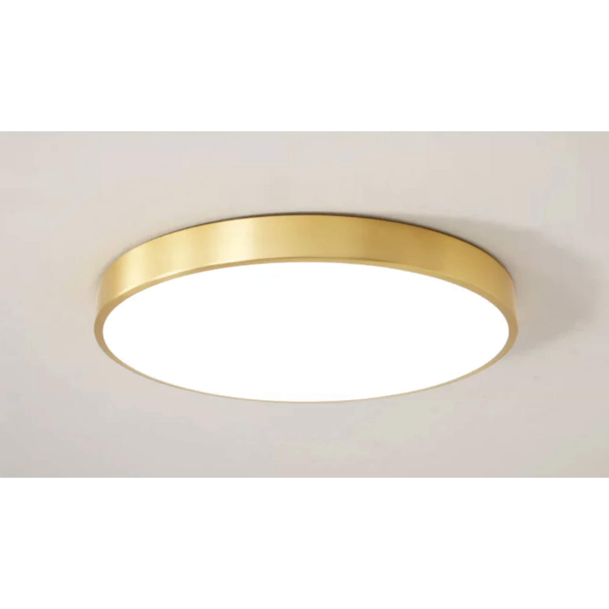 Bronze Flush Mount Ceiling Light Round 12 in Low Profile Copper Fixture for Bedroom Kitchen Hallway Minimalist Modern Home Lighting