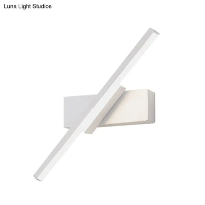 Metal Linear LED Sconce Swivel Adjustable Acrylic Shade for Bedroom Hallway Bathroom Living Room Contemporary Hardwired 12-Inch