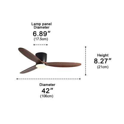 56-Inch Wood-Grain Reversible Ceiling Fan with Dimmable LED Light & Remote – 6-Speed DC Motor, 3 Color Temps for Bedrooms, Living Rooms & Op