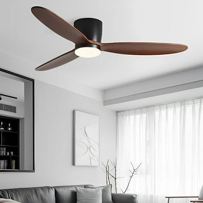 56-Inch Wood-Grain Reversible Ceiling Fan with Dimmable LED Light & Remote – 6-Speed DC Motor, 3 Color Temps for Bedrooms, Living Rooms & Op