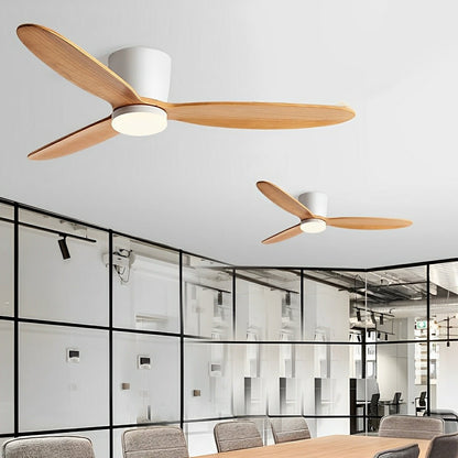 56-Inch Wood-Grain Reversible Ceiling Fan with Dimmable LED Light & Remote – 6-Speed DC Motor, 3 Color Temps for Bedrooms, Living Rooms & Op