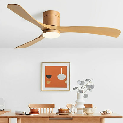 Reversible DC Motor Ceiling Fan with LED Light 38-56 Inch 6-Speed Remote Control Flush Mount for Bedroom Living Room Dining Room Year-Round