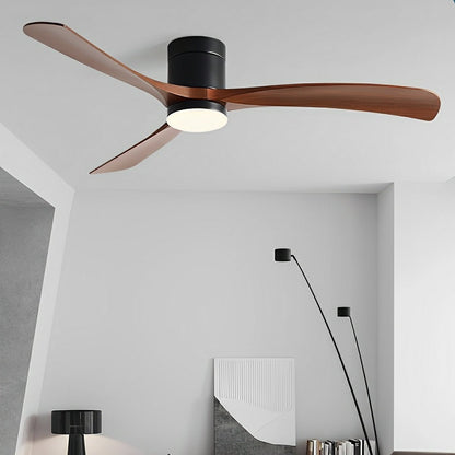 Reversible DC Motor Ceiling Fan with LED Light 38-56 Inch 6-Speed Remote Control Flush Mount for Bedroom Living Room Dining Room Year-Round