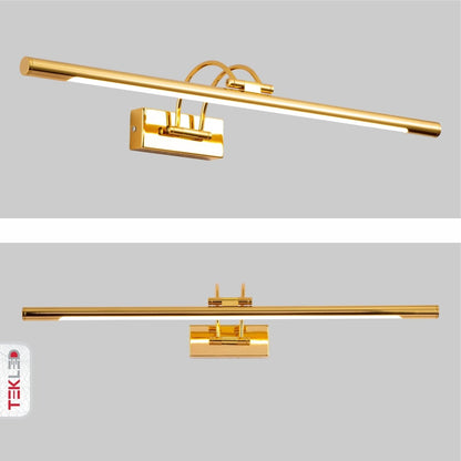 Aluminum Picture Light LED 25 in Gold Vanity Bar for Bathroom Mirror Artwork Hallway Wall Mount Lighting 3000K