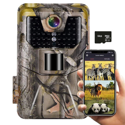 WiFi Trail Camera 1080P Night Vision Motion Activated with App Control for Backyard Monitoring and Deer Scouting