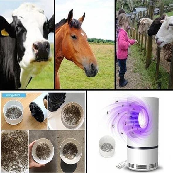 Indoor Outdoor UV Mosquito Trap with Silent Fan & Anti-Escape Chamber for Home Patio Bedroom
