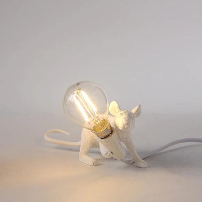 Whimsical Animal Figurine Desk Light with LED Bulb for Bedroom Nightstand Living Room Kids Room Accent Lighting Minimalist Decor