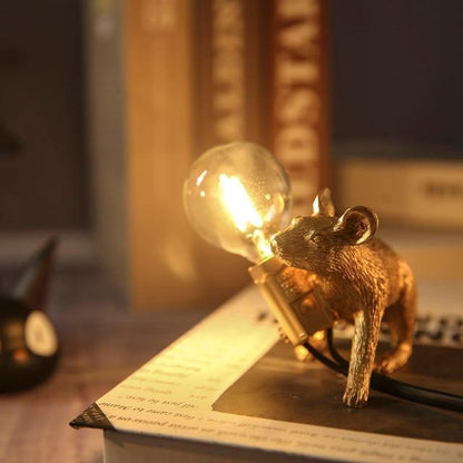 Whimsical Animal Figurine Desk Light with LED Bulb for Bedroom Nightstand Living Room Kids Room Accent Lighting Minimalist Decor