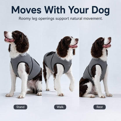 Ortekor Dog Comfort Wrap Vest for Thunderstorms, Fireworks & Travel - Adjustable Hug-Like Support for Nervous Dogs