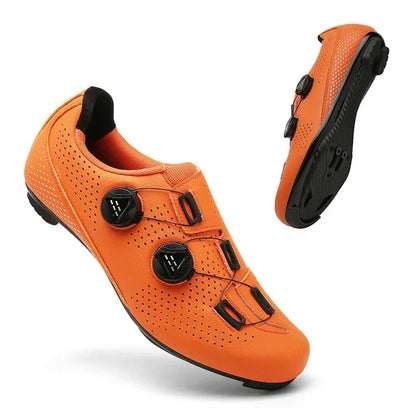 Dual-Dial Cycling Shoes for Road and Mountain Biking with Breathable Mesh Upper and Stiff Rubber Sole for Men and Women