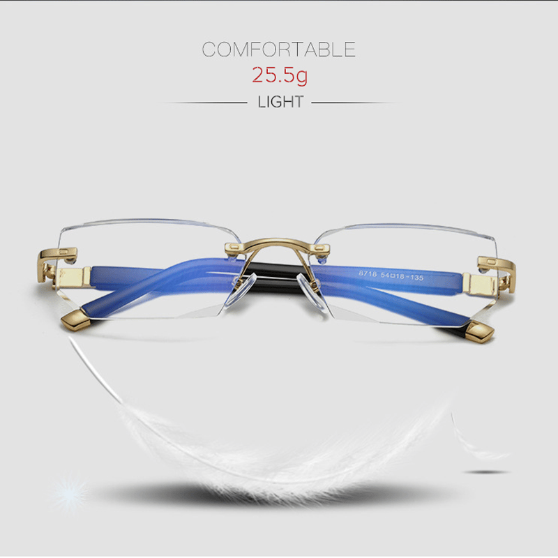 Progressive Reading Glasses with Screen Filter | No-Line Bifocals for Computer Work & Reading | Lightweight Titanium Frame | Anti-Fatigue