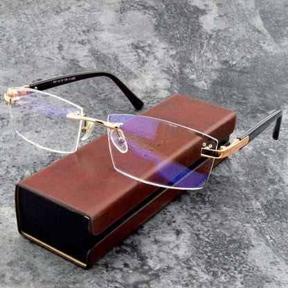 Progressive Reading Glasses with Screen Filter | No-Line Bifocals for Computer Work & Reading | Lightweight Titanium Frame | Anti-Fatigue