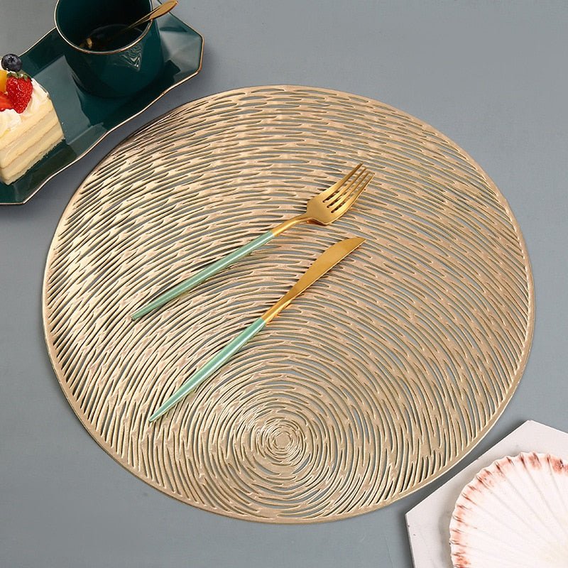 Round Table Mat 15 Inch Non-Slip PVC Protector for Dining Space Galaxy Nebula Celestial Pattern Kitchen Décor Heat Resistant Surface Placema