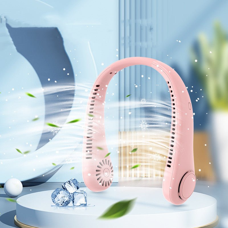 Hands-Free Wearable Personal Cooling Fan for Summer Outdoors, Travel, Gym & Commute — Rechargeable Bladeless Neck Fan