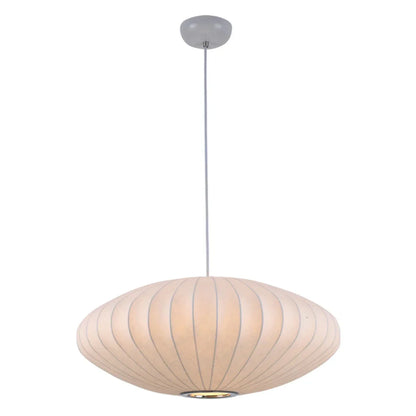 Handwoven Silk Sphere Suspension Fixture White for Dining Areas Living Rooms Bedrooms Ambient Overhead Lighting Touch Control Iron Frame Wov