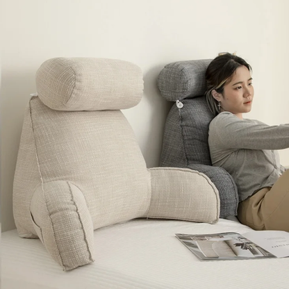 Comfort Haven | Lumbar Support Pillow with Adjustable Headrest & Armrests | Back Cushion for Relief from Back Pain