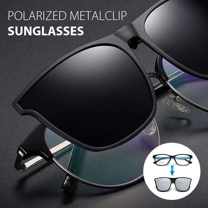 Flip-Up Polarized Clip-On Sunglasses for Prescription Glasses – UV400 Protection, Lightweight Magnetic Attachment, Glare Reduction for