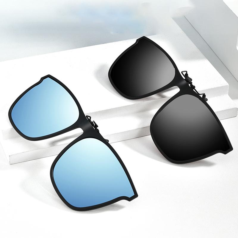 Flip-Up Polarized Clip-On Sunglasses for Prescription Glasses – UV400 Protection, Lightweight Magnetic Attachment, Glare Reduction for