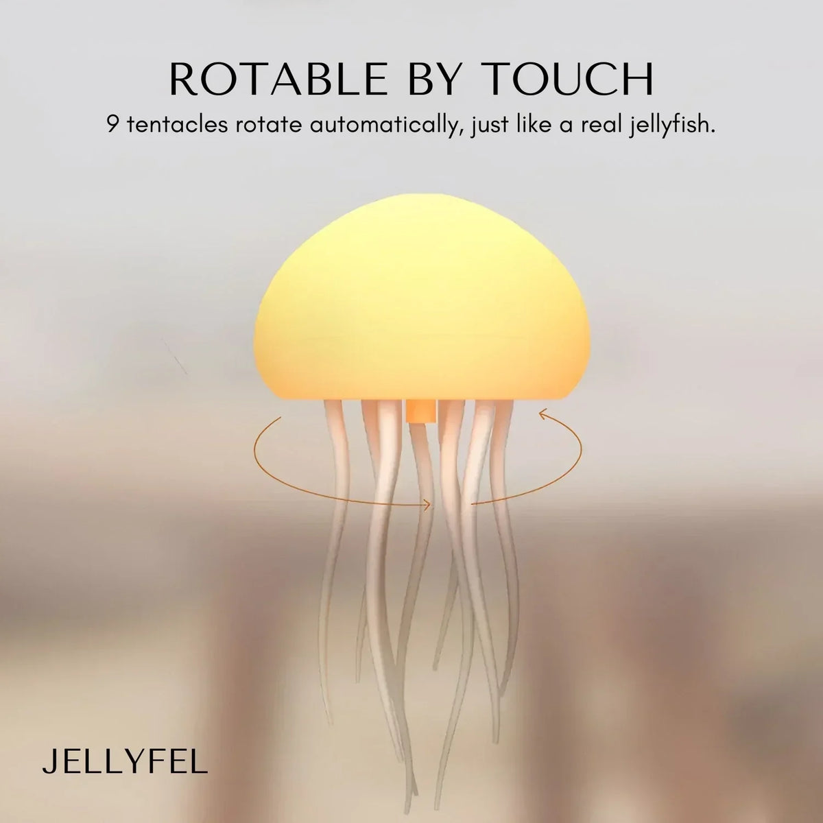 LED Jellyfish Mood Lamp with Color Changing Lights & Remote Control for Bedroom, Living Room, Office Décor