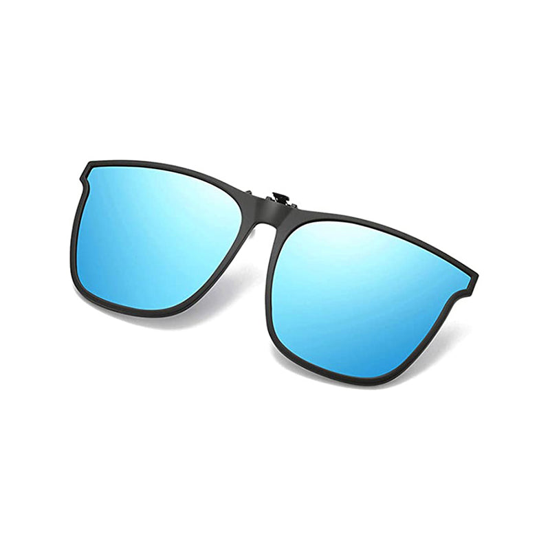 Magnetic Flip-Up Polarized Lens Attachment for Prescription Glasses - UV400 Protection Clip-On Shades for Driving & Outdoor Activities
